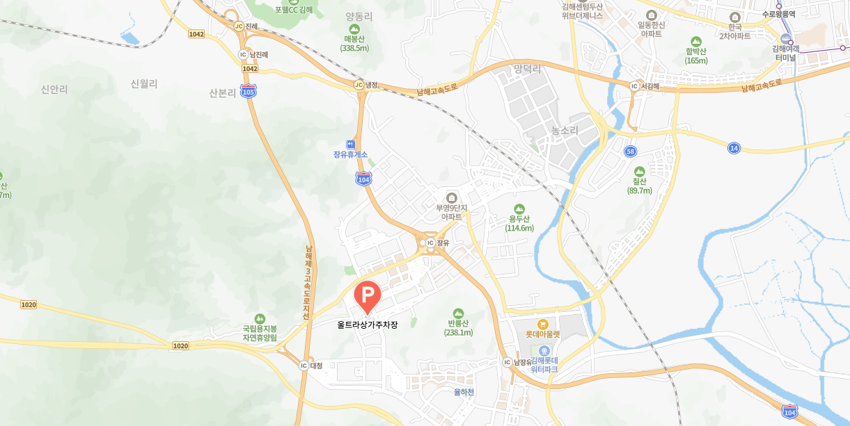 울트라상가주차장 위치 약도